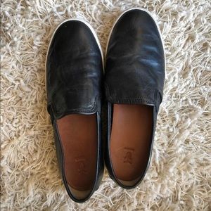 FRYE Dylan Womens Slip On Blk Leather Loafers 8.5